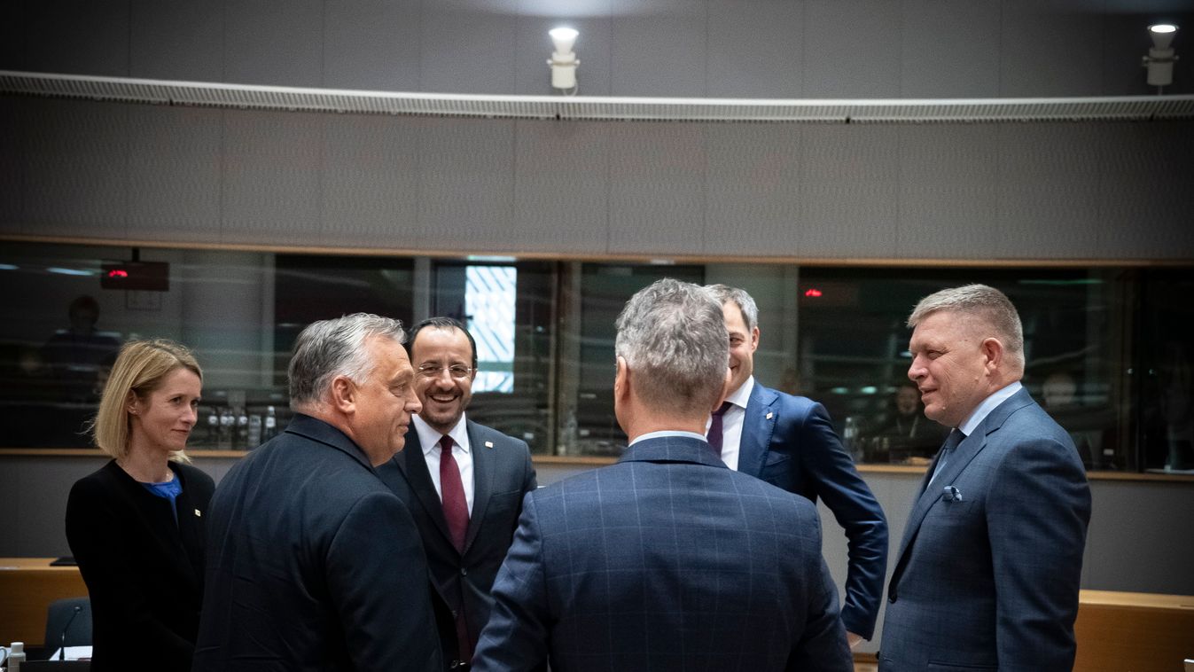 CROO, Alexander De; ORBÁN Viktor; GOLOB, Robert; KALLAS, Kaja; FICO, Robert; HRISZTODULIDESZ, Nikosz