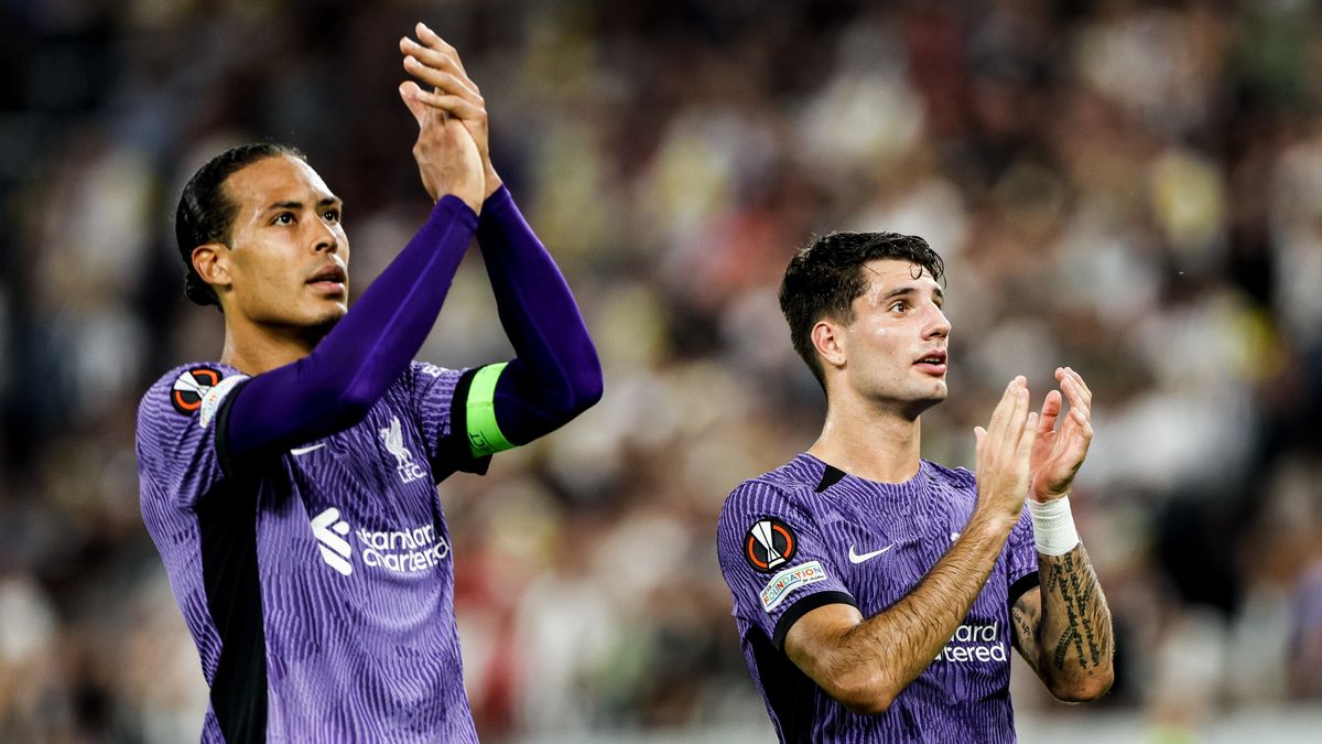 UEFA Europa League - LASK Linz vs Liverpool FC Virgil van Dijk Szoboszlai Dominik