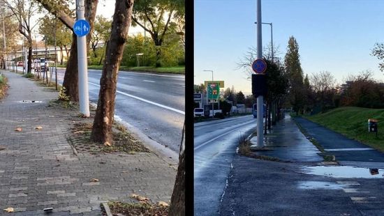 A fejlesztés után veszélyesebb lett az új biciklisáv Óbudán + fotó