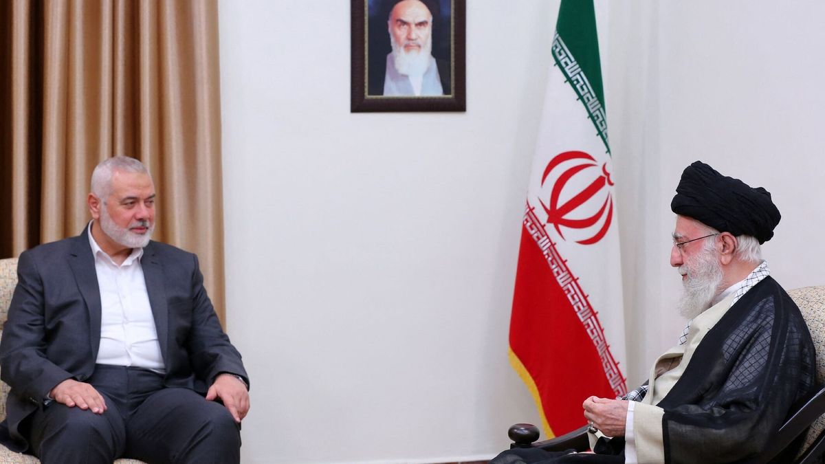 Iran's Supreme Leader Ayatollah Ali Khamenei meets Ismail Haniyeh in Tehran