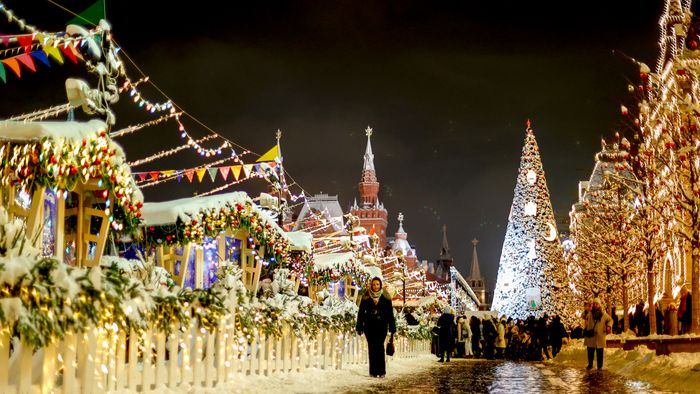 New year decorations in Moscow