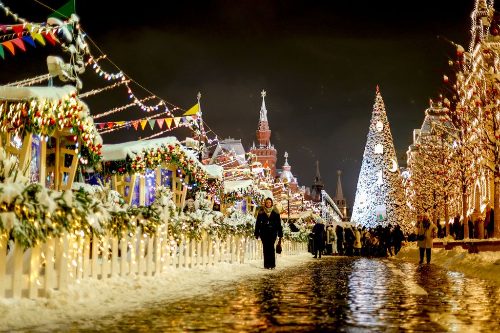 New year decorations in Moscow