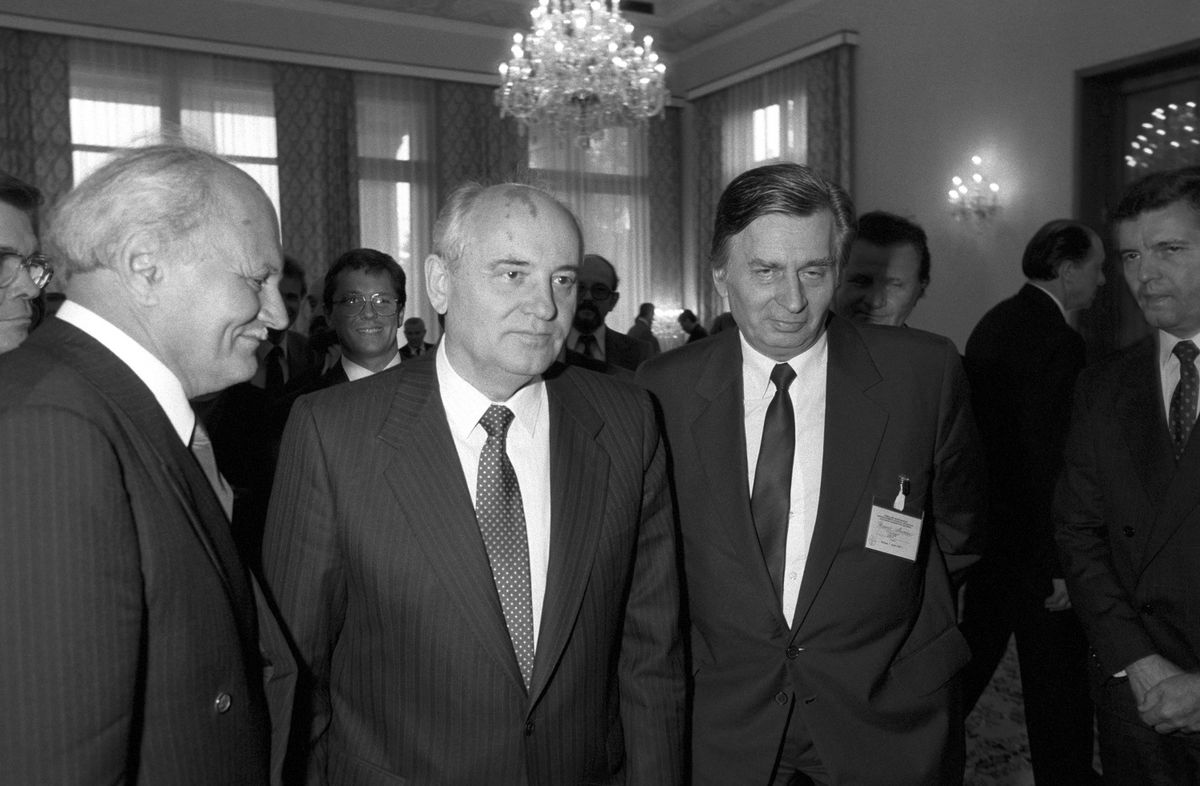 Göncz Árpád; Gorbacsov, Mihail; Antall József; Somogyi Ferenc