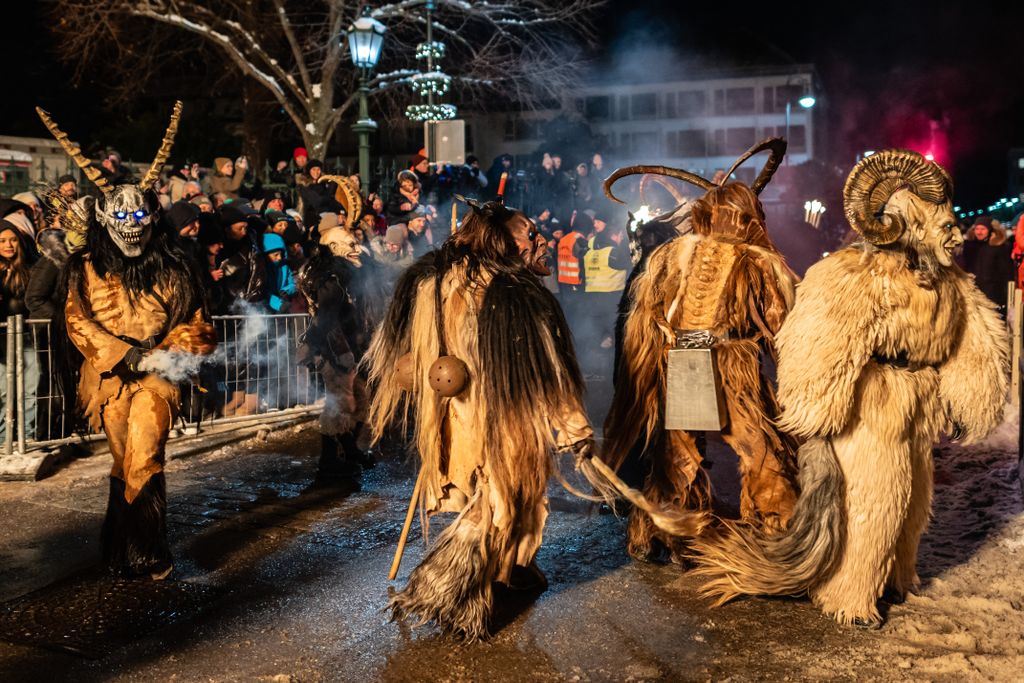 Traditional parade with Perchten