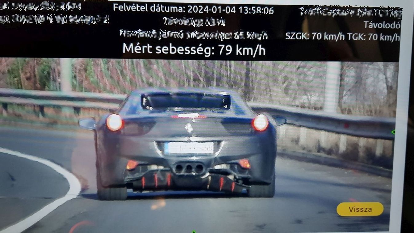 sebesség, traffipax, Ferrari