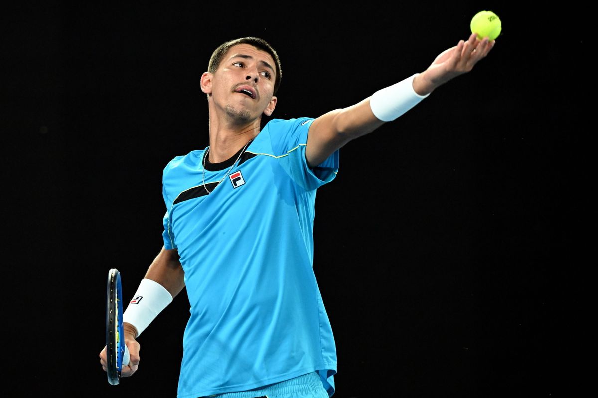 Alexei Popyrin Novak Djokovics ellen játszik, Australian Open 