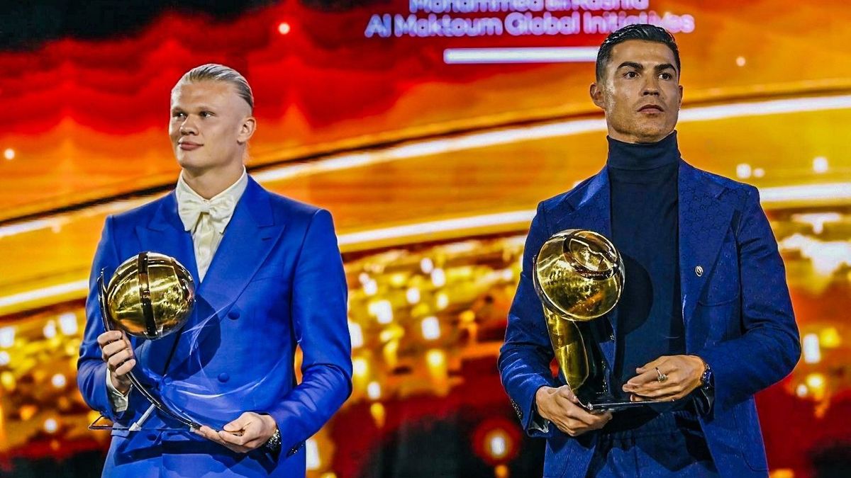 Ronaldo egy mozdulattal üzent Messinek, Haaland mégis a világ legjobbja lett + videó