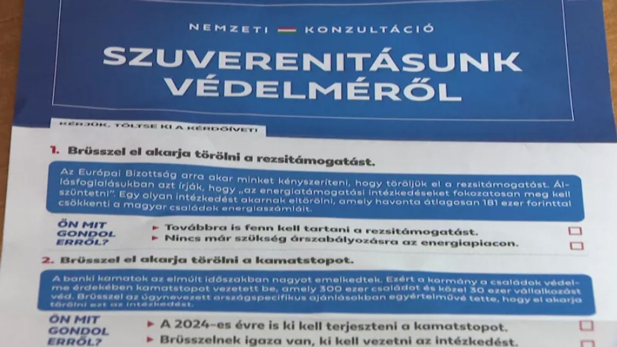 Már csak két napig lehet kitölteni a nemzeti konzultációs íveket
