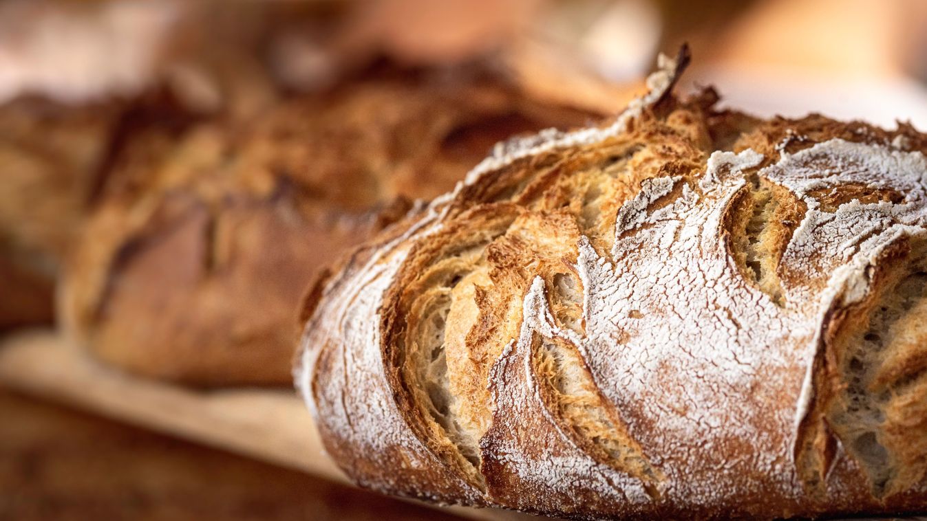 Round,Bread,Close-up.,Freshly,Baked,Sourdough,Bread,With,A,Golden, kenyér, pékáru