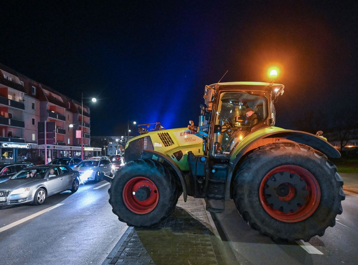 brüsszel, Farmers' protests - border crossing to PolandGazdatüntetés Németország