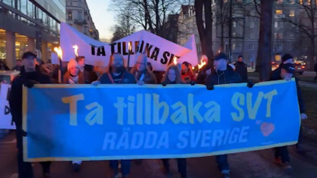 A svéd állami hírszolgáltató elhallgatta az ellene zajló tüntetést + videók