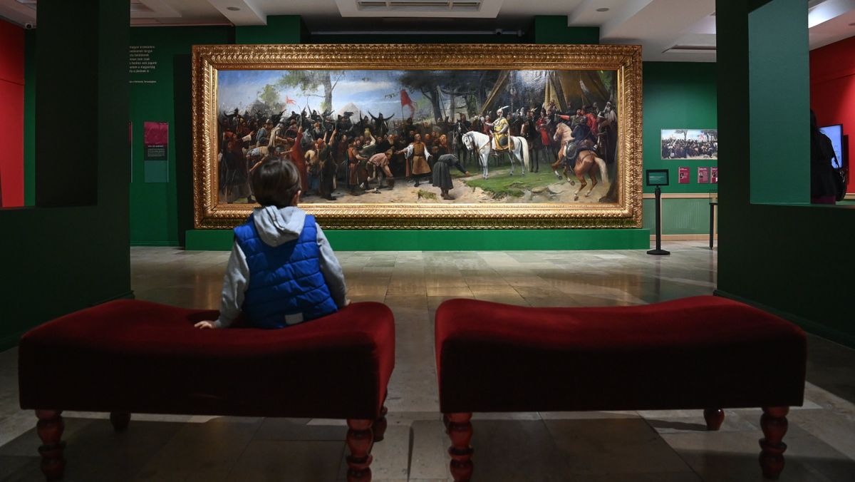A Munkácsy 180 emlékév és a Hazafias festészet a négyzeten című kiállítás megnyitója Békéscsabán