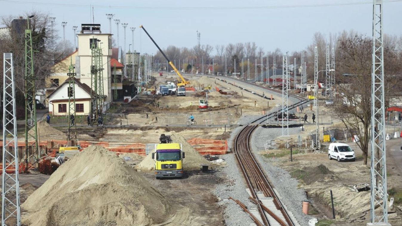 Halad a belgrádi vasútvonal építése + fotók