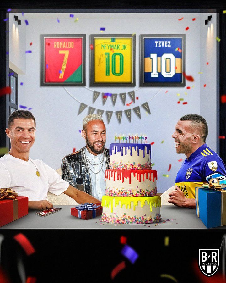 Ronaldo, Neymar, Tévez