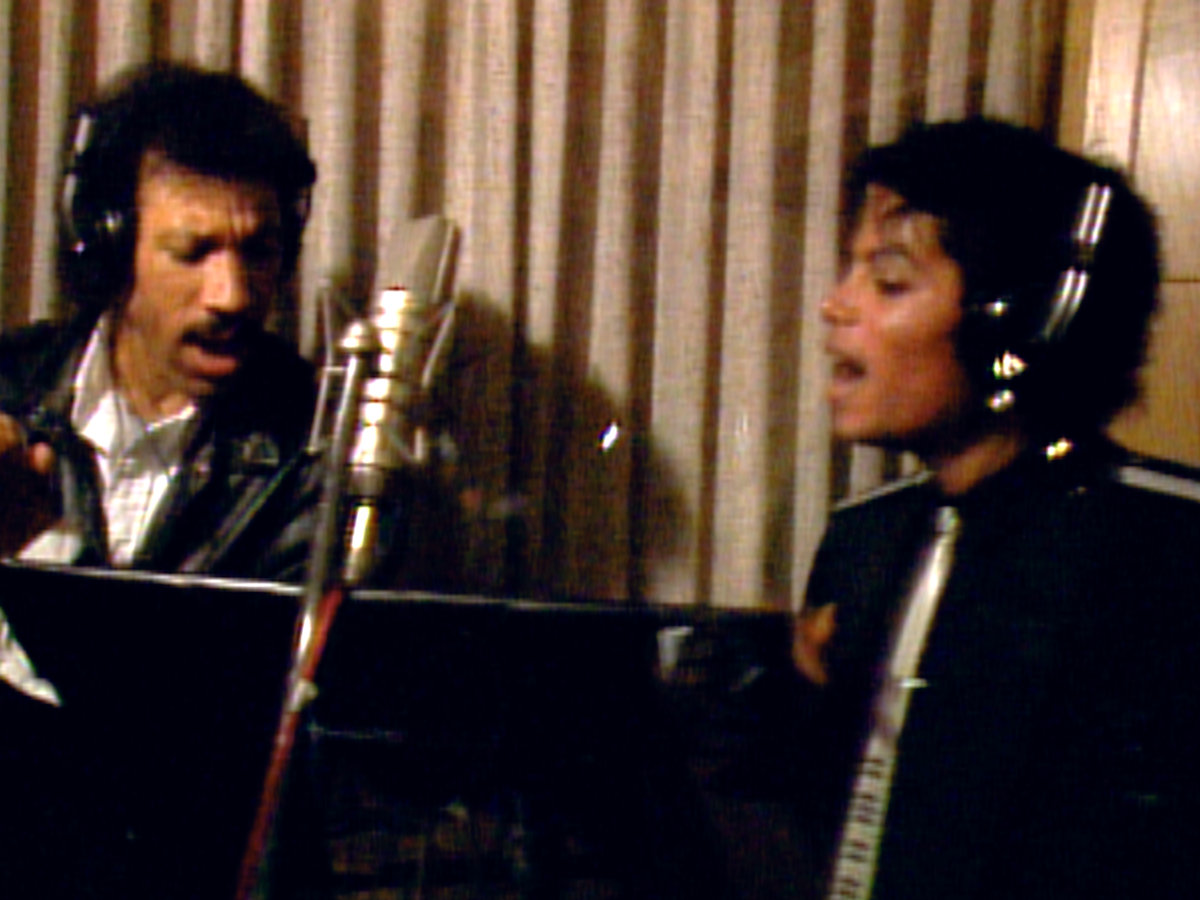 Lionel Richie és Michael Jackson a The Greatest Night in Pop című filmben