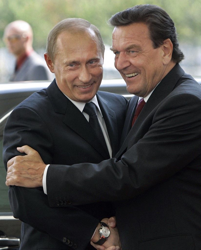 Gerhard Schroeder and Vladimir Putin
