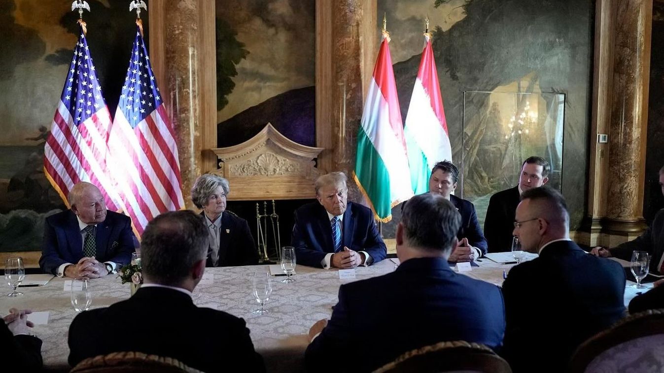 Orbán Viktor és Donald Trump tárgyalása (Forrás: Facebook / Team Trump)