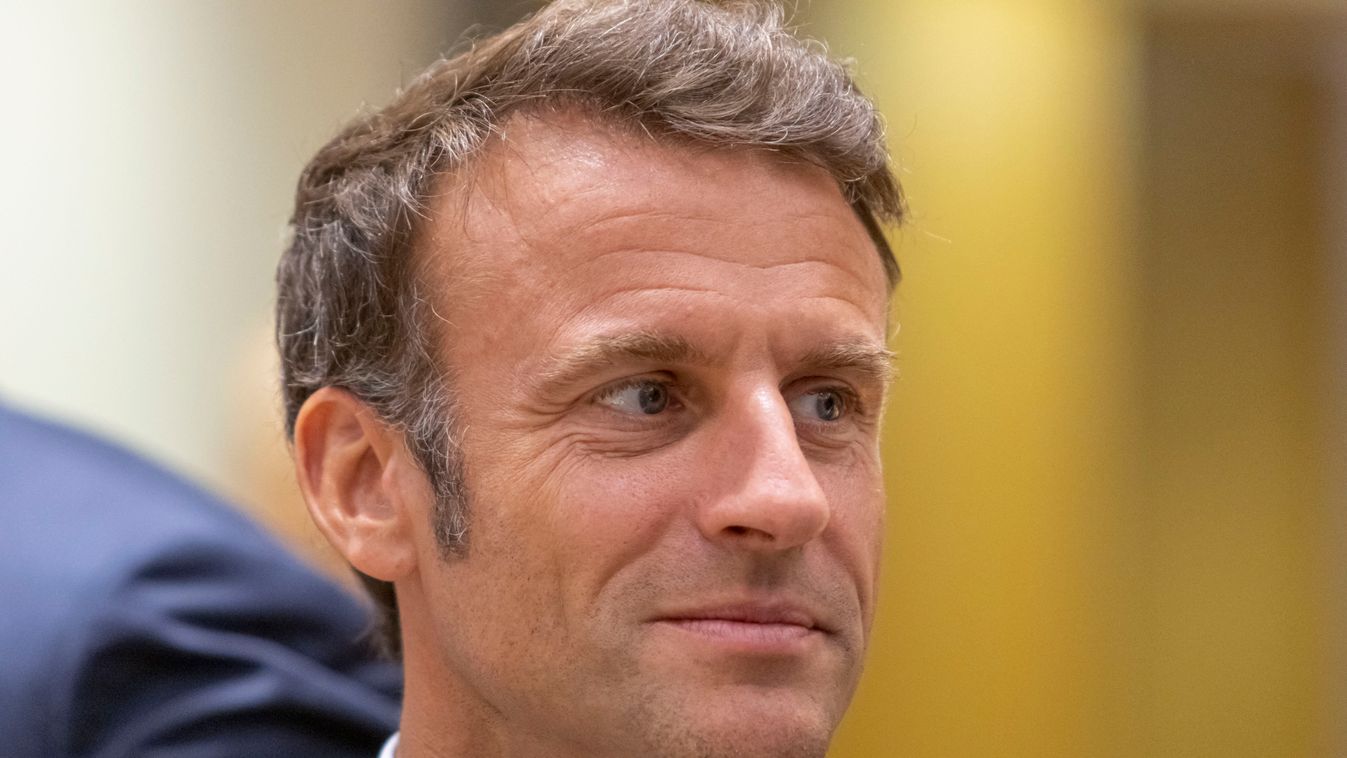 Emmanuel Macron President Of The Republic Of France At The European Council