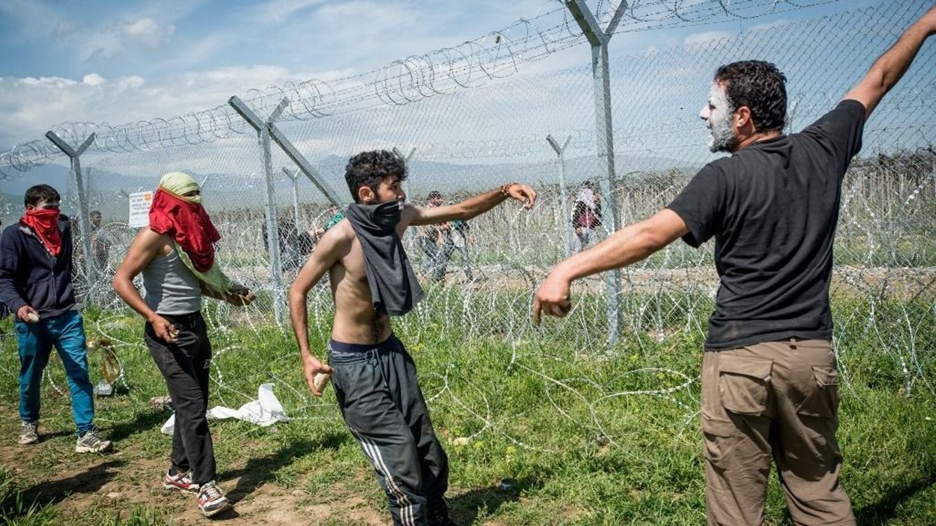 Violent clashes in the refugees camp of Idemeni, Greece