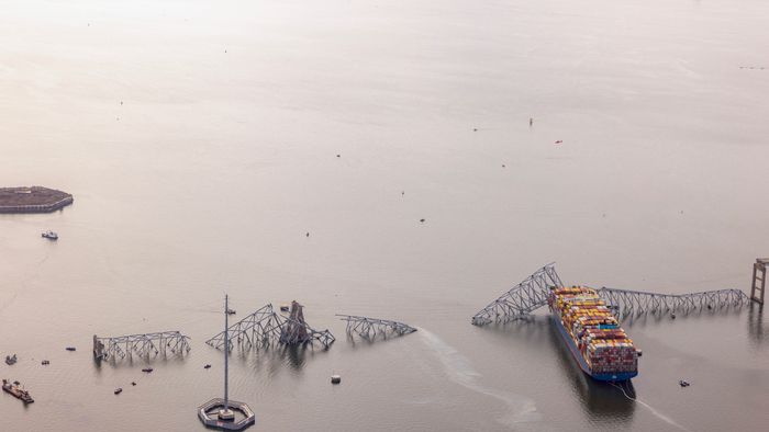 Baltimore's Francis Scott Key Bridge Collapses After Being Struck By Cargo Ship