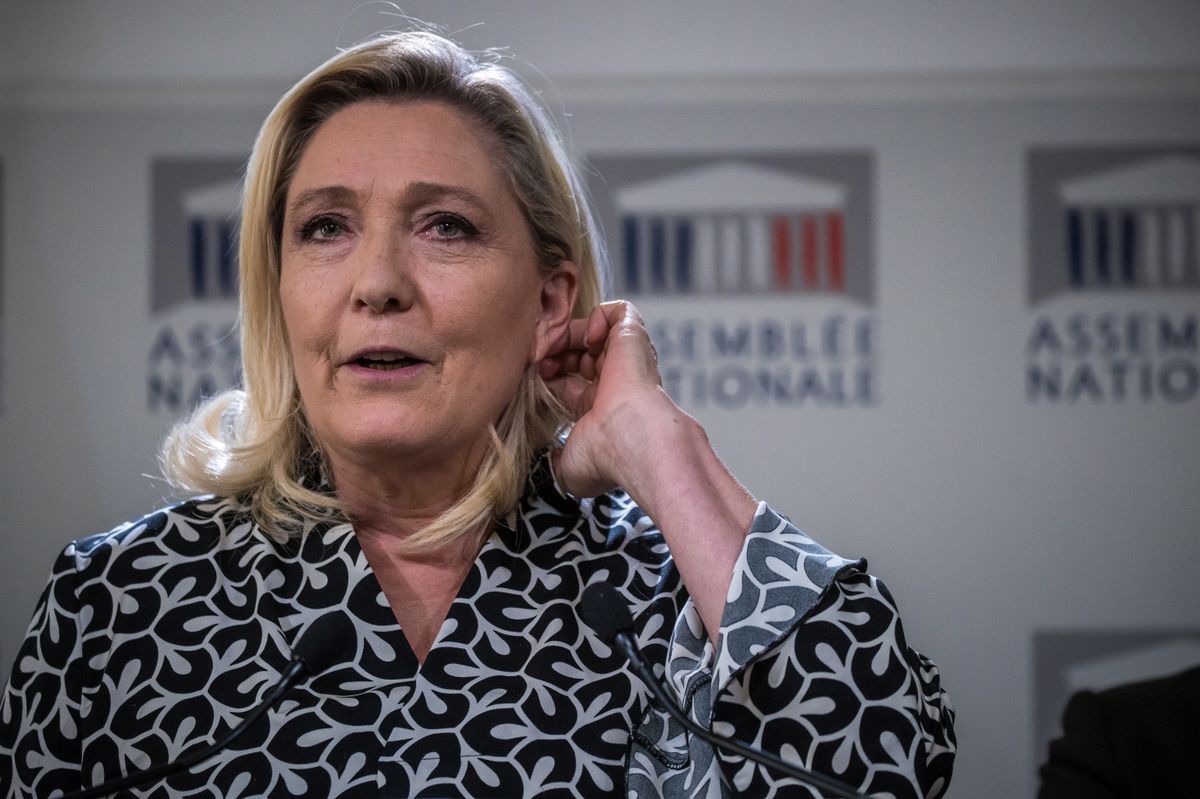 Marine Le Pen az abszolút befutó (Fotó: MTI/EPA/Christophe Petit Tesson)