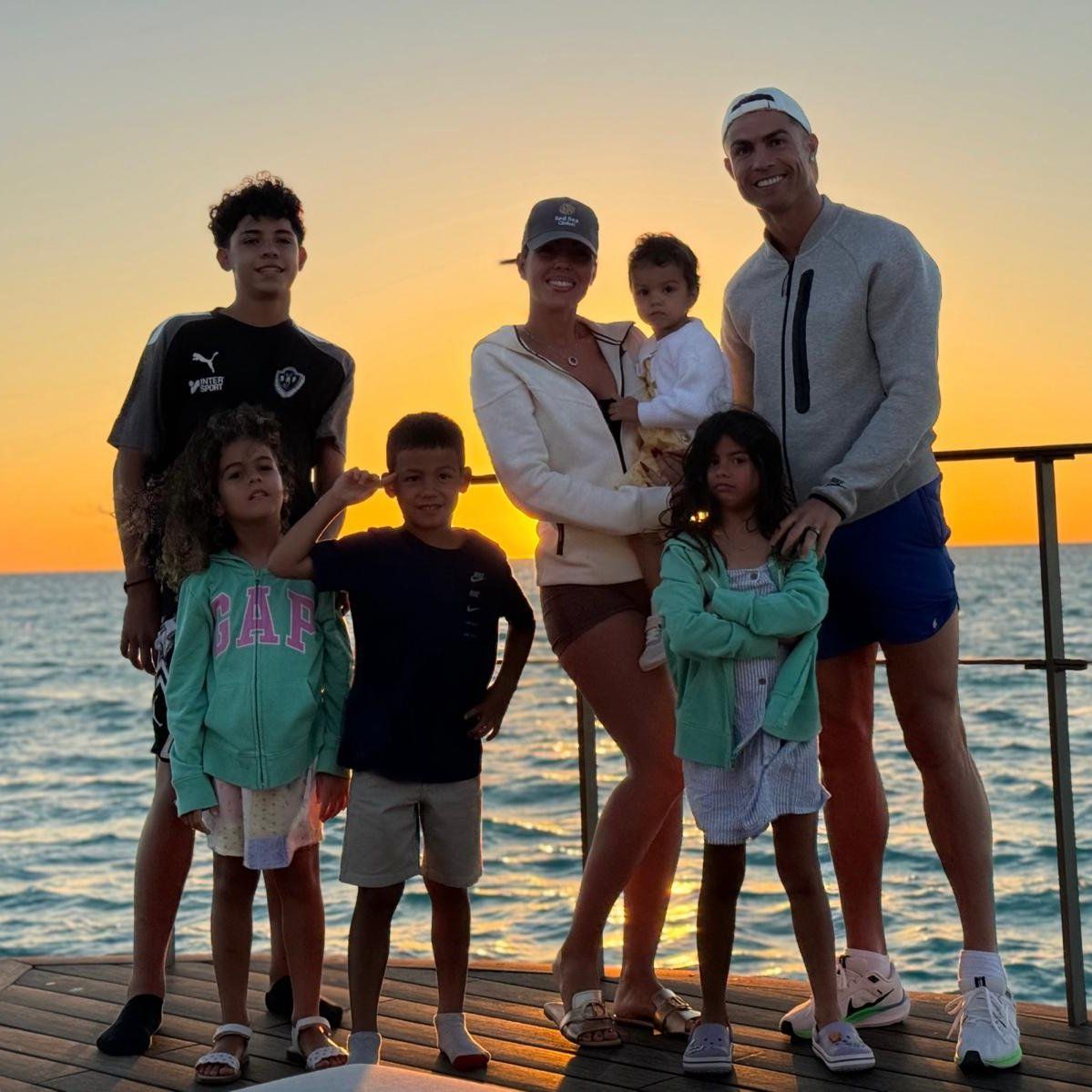 Cristiano Ronaldo a családjával