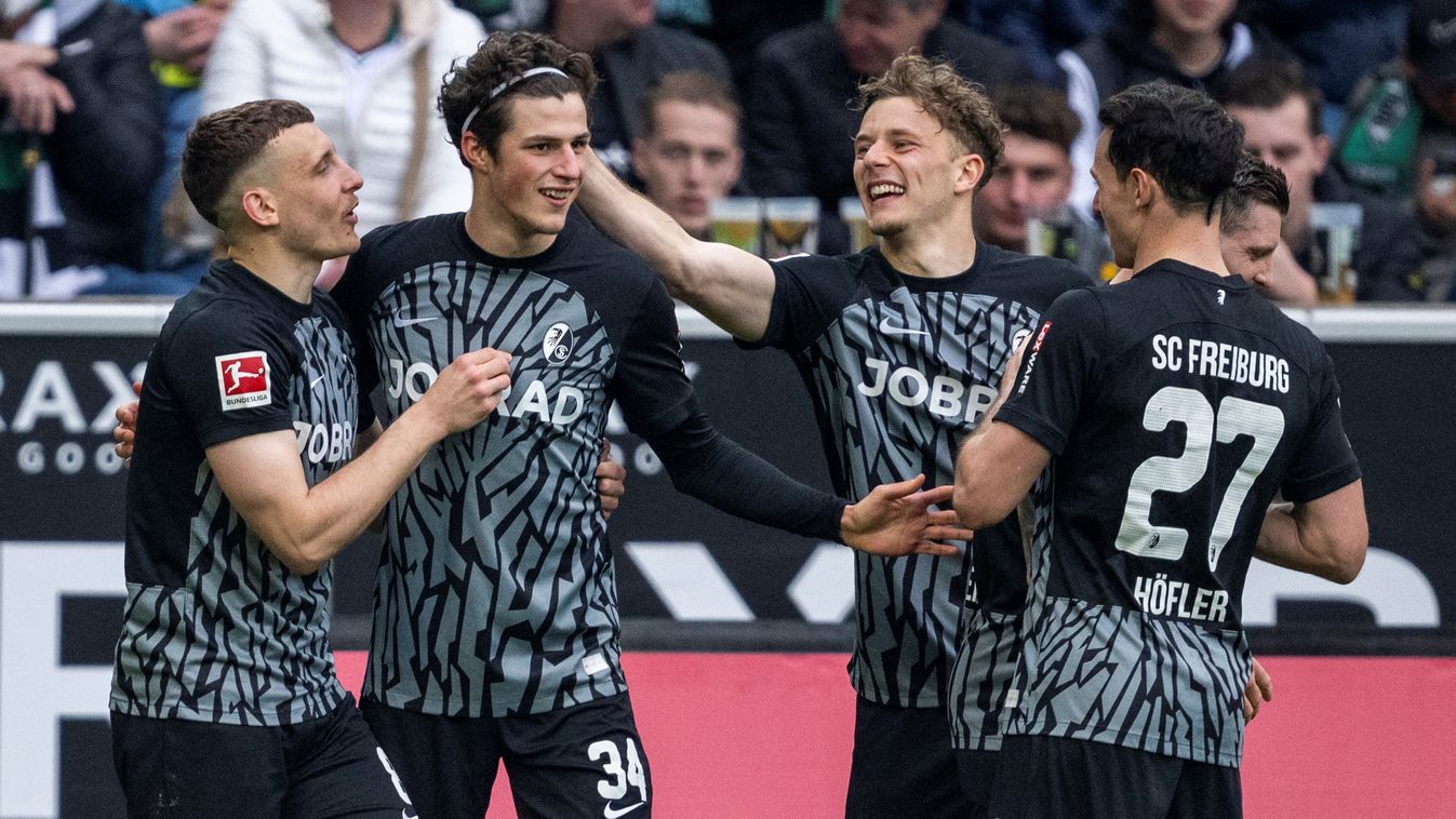 A Freiburg háromszor ünnepelt a Borussia Mönchengladbach otthonában