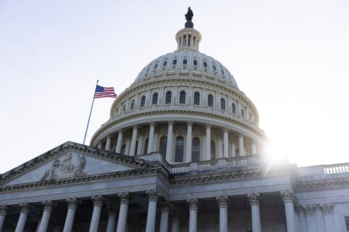 Az amerikai törvényhozás washingtoni épülete, a Capitolium kupolája (Fotó: MTI/EPA/Michael Reynolds)
