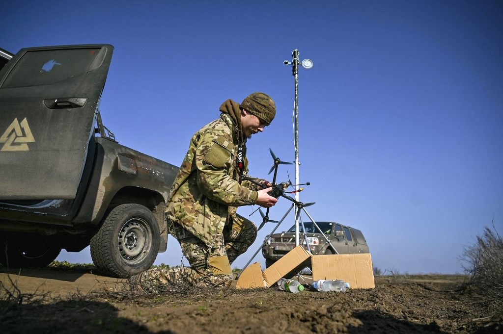 Az orosz-ukrán háborúban jelentős változást hoztak a drónok Fotó: Dmytro Smolienko / NurPhoto / NurPhoto via AFP