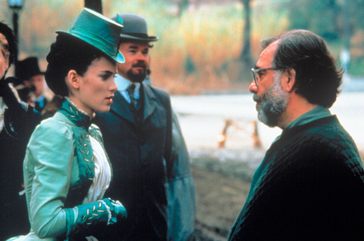 Francis Ford Coppola és Winona Ryder a Drakula forgatásán 1992-ben
