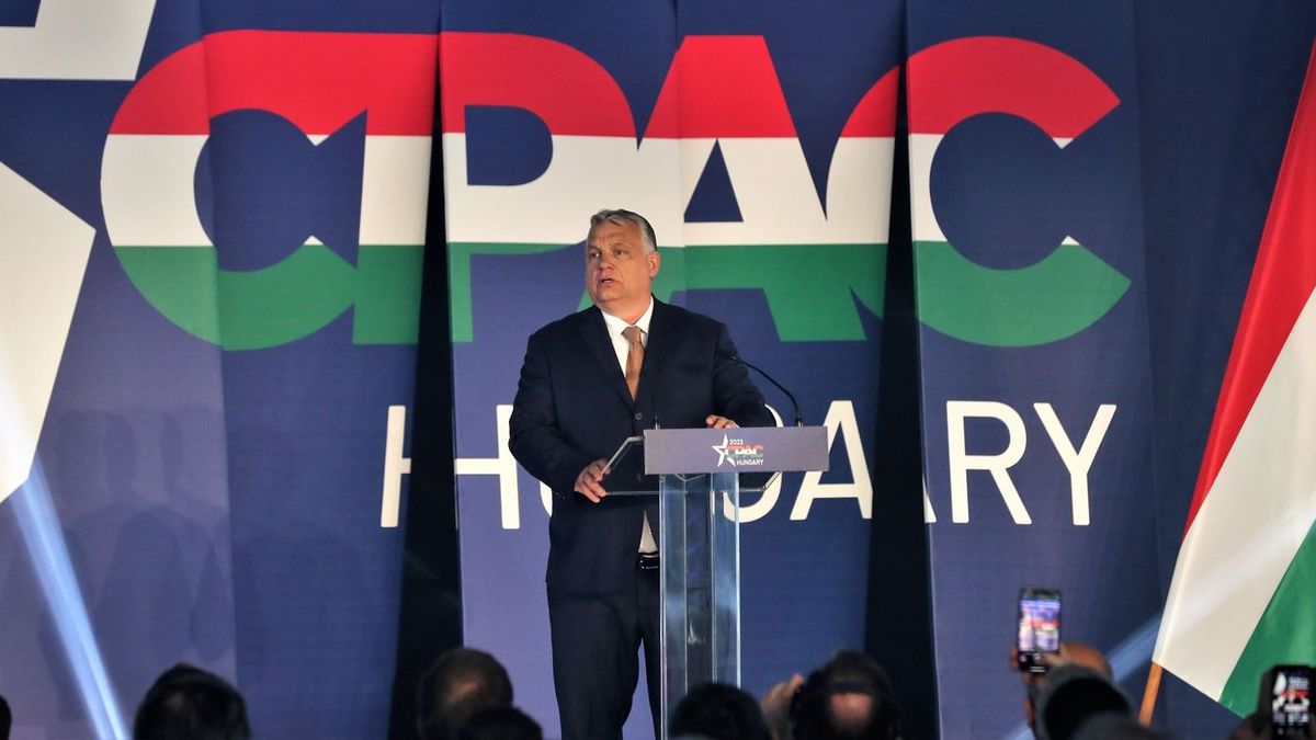 Orbán Viktor miniszterelnök a CPAC Hungary 2023 rendezvényen (Fotó: Havran Zoltán)