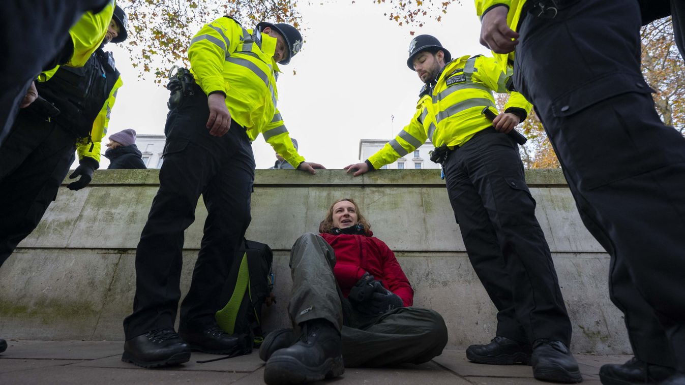 Klímatüntetés Londonban.