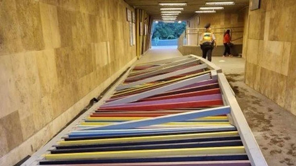 Összeomlott a Szentlélek téri kulturális installáció