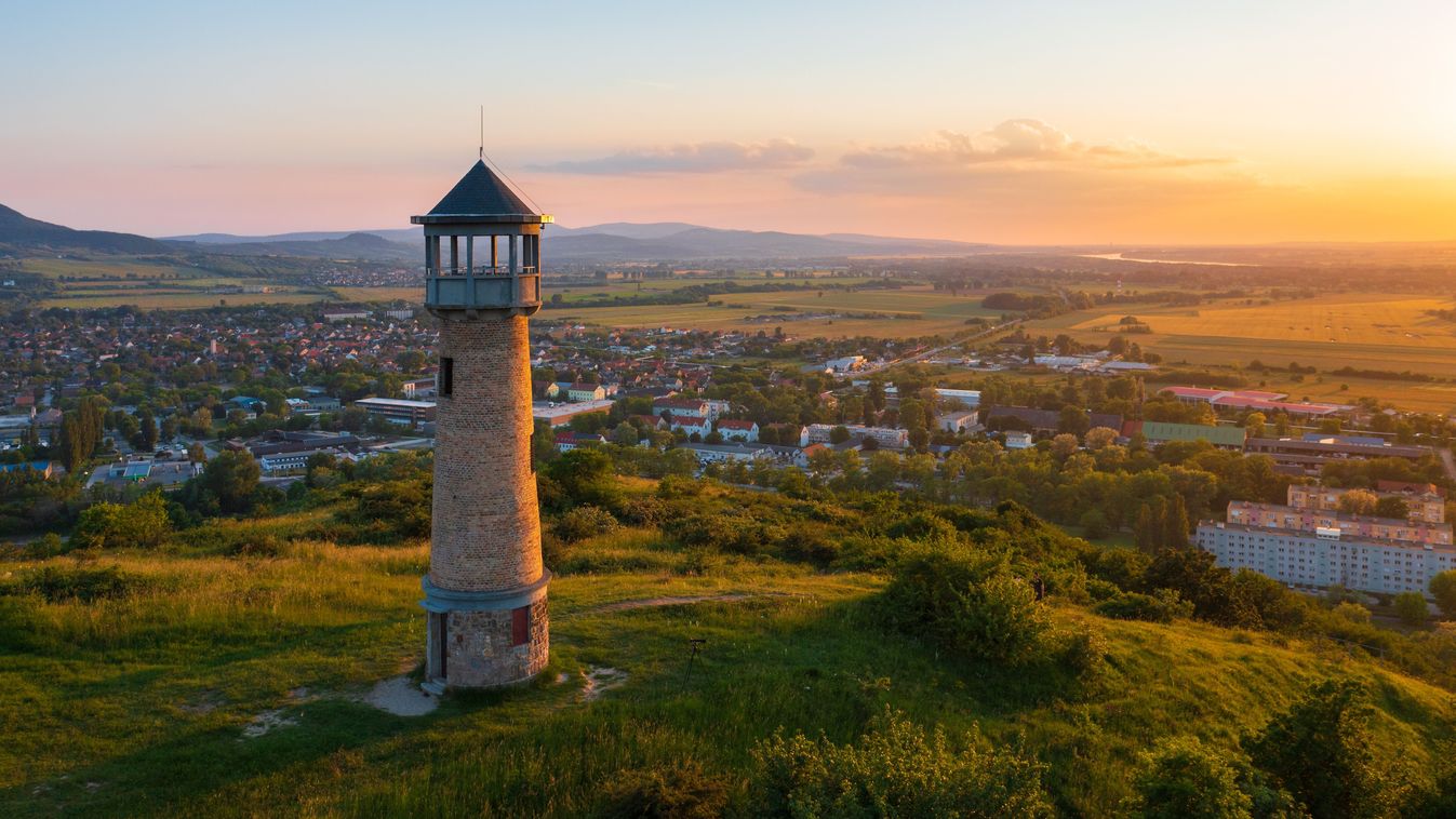 Beautiful,Aerial,Sunset,Landscape,About,Strazsa,Hill,With,Lookout,Tower