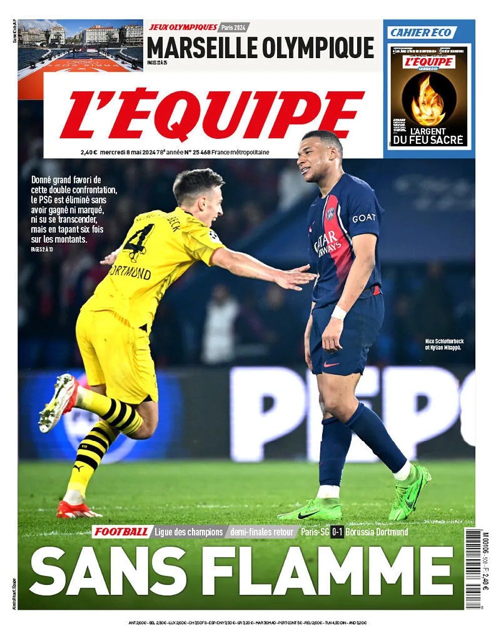 Kylian Mbappé, L'Equipe, bírálat, PSG