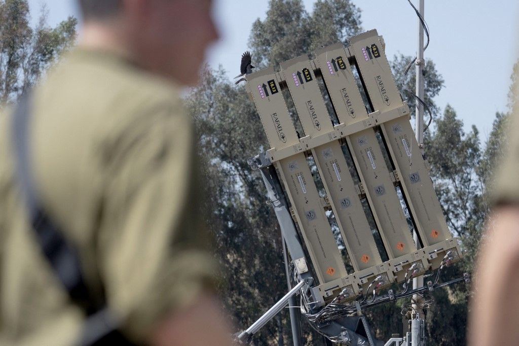 Israeli army's ''Iron Dome'' air defense system on display during press tour