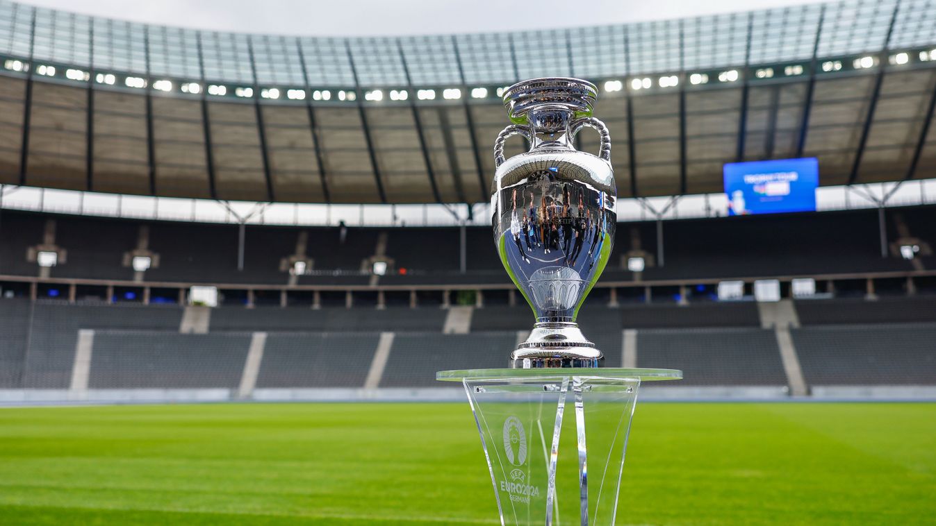 UEFA EURO 2024 Trophy Tour arrives at the Olympic Stadium in Berlin
