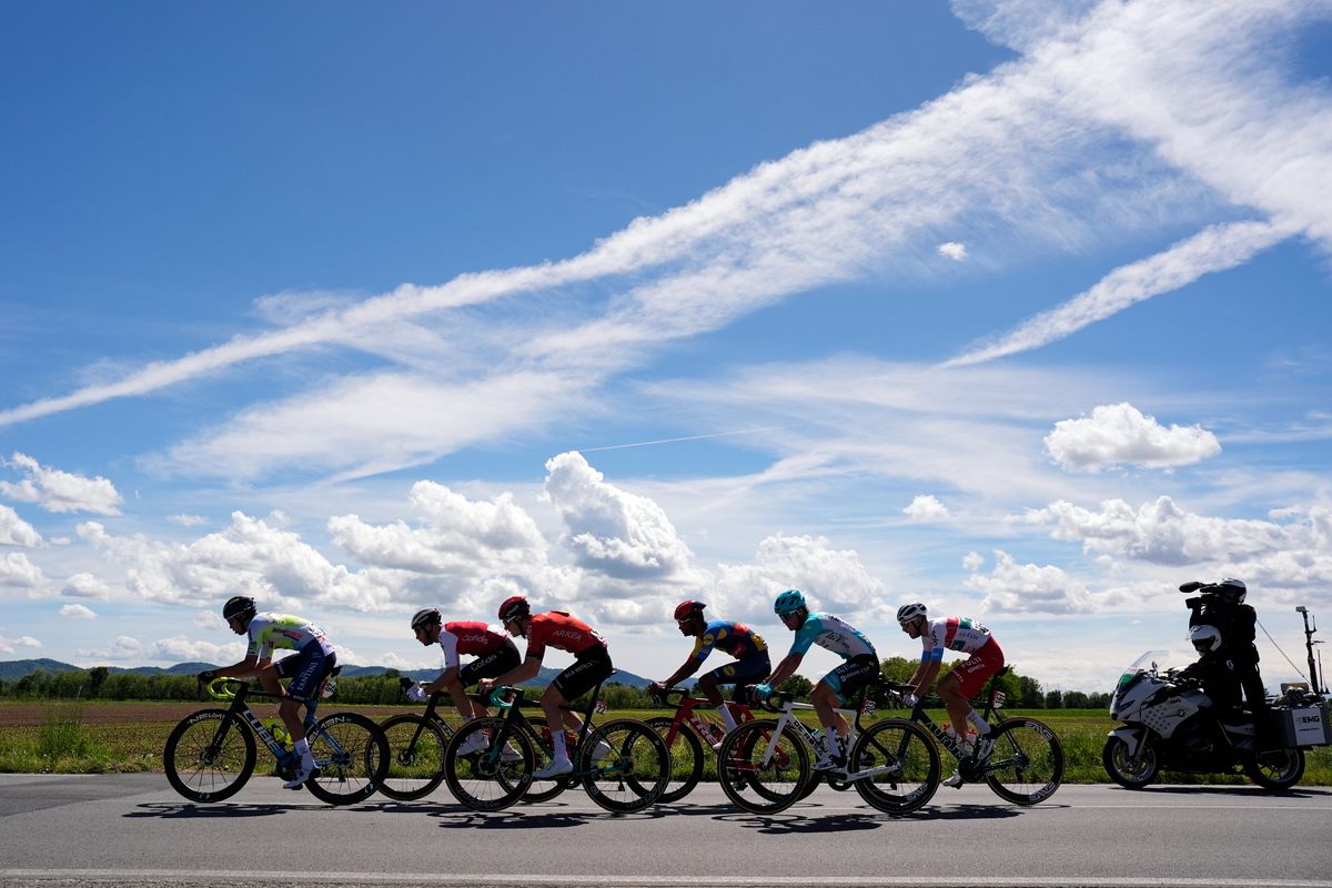 Venaria Reale, 2024. május 4.
A 107. Giro d'Italia olasz országúti kerékpáros körverseny elsõ, Venaria Reale és Torino közötti 143 kilométeres szakasza 2024. május 4-én.
Giro d’Italia Valter Attila Tadej Pogacar