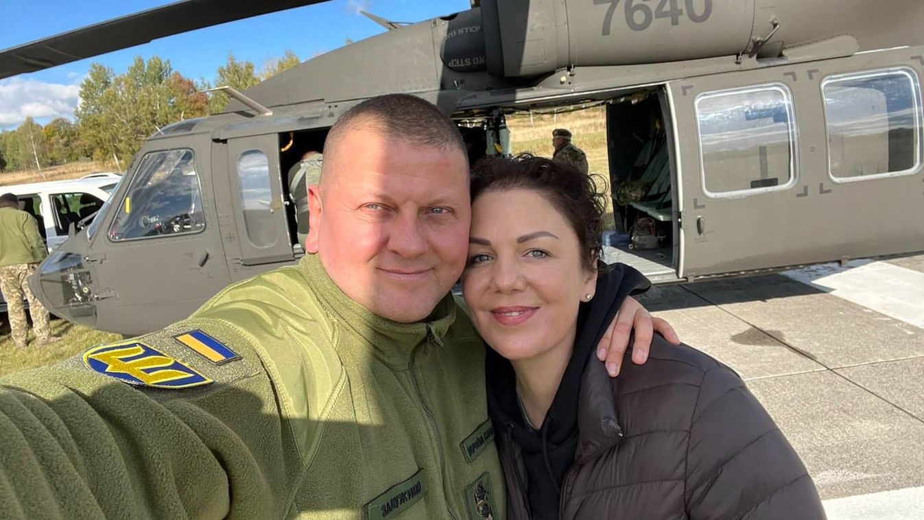 Valerij Zaluzsnij, az ukrán fegyveres erők egykori főparancsnoka feleségével