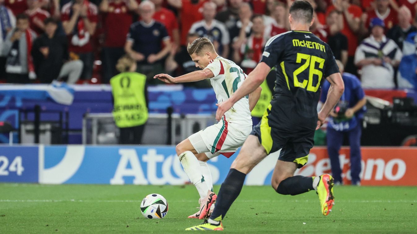 Skócia - Magyarország EURO - 2024, Csoboth Kevin
Csoboth Kevin a hosszabbítás tizedik percében döntötte el a magyar válogatott javára a Skócia elleni sorsdöntő meccset az Eb-n. Az 1-0-s győzelemmel még összejöhet a továbbjutás a nyolcaddöntőbe.
