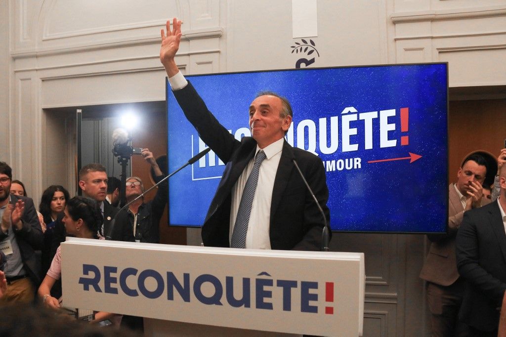 FRANCE - POLITICS - EUROPEAN ELECTIONS - ELECTIONS EVENING OF RECONQUETE