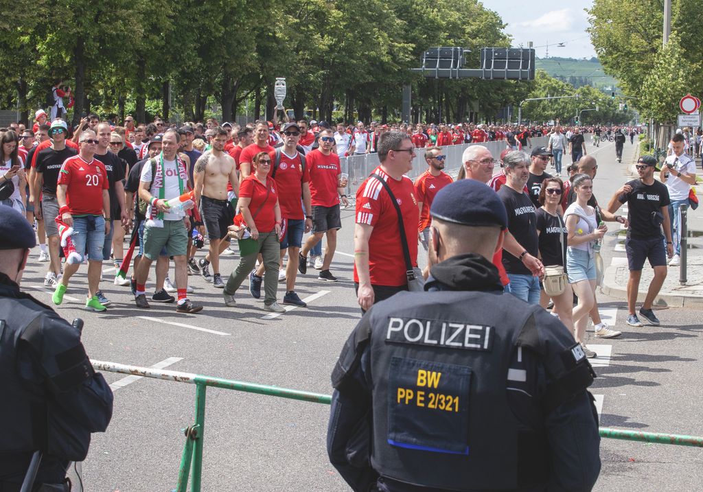 20240619 Németország 
Stuttgart szurkolói vonulás
Fotó: Mirkó István  Magyar Nemzet