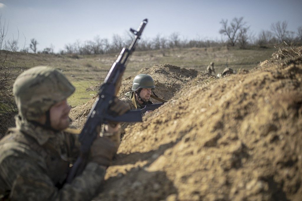 Ukrainian marine soldiers prepare for rotation to frontlines in Kherson Oblast