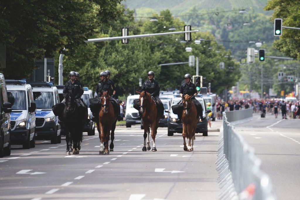 20240619 Németország 
Stuttgart szurkolói vonulás
Fotó: Mirkó István  Magyar Nemzet