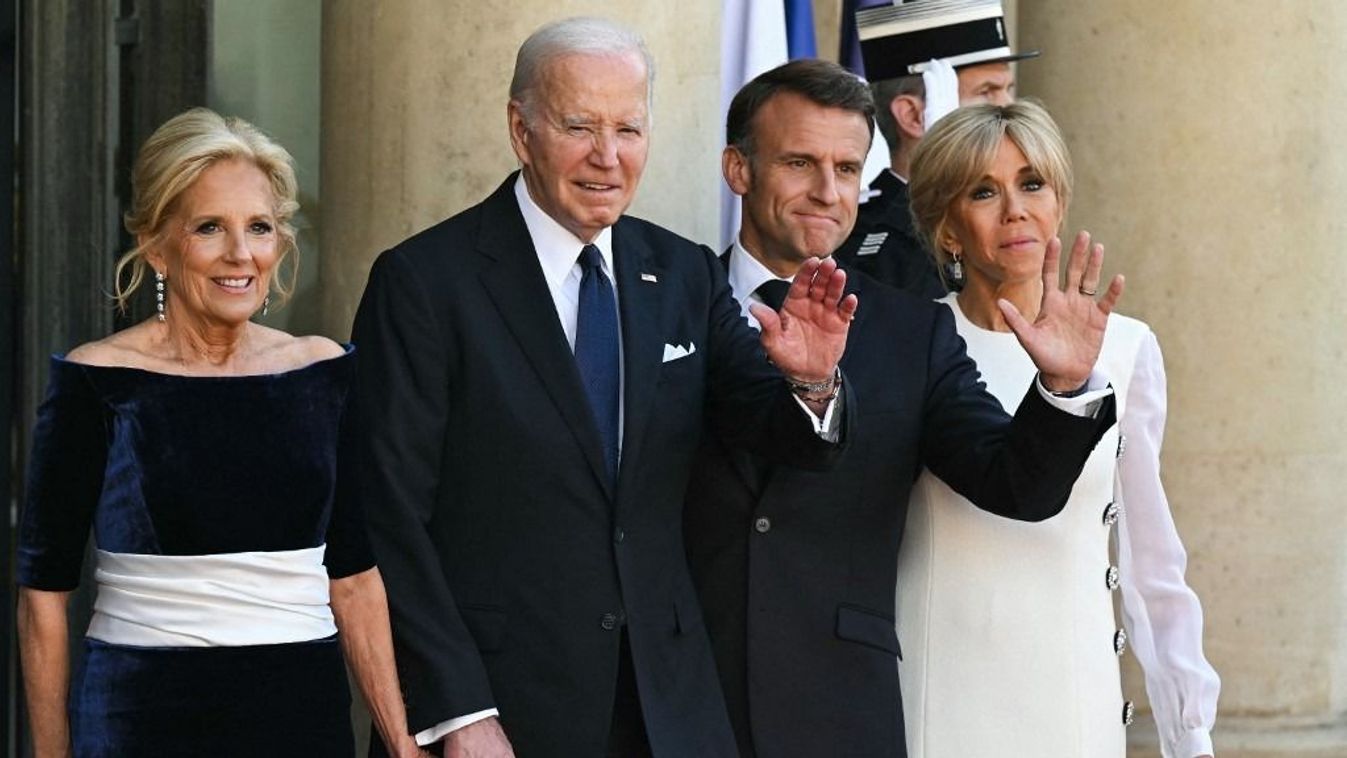Emmanuel Macron a hivatalában fogadta az állami látogatás keretében érkező amerikai elnököt