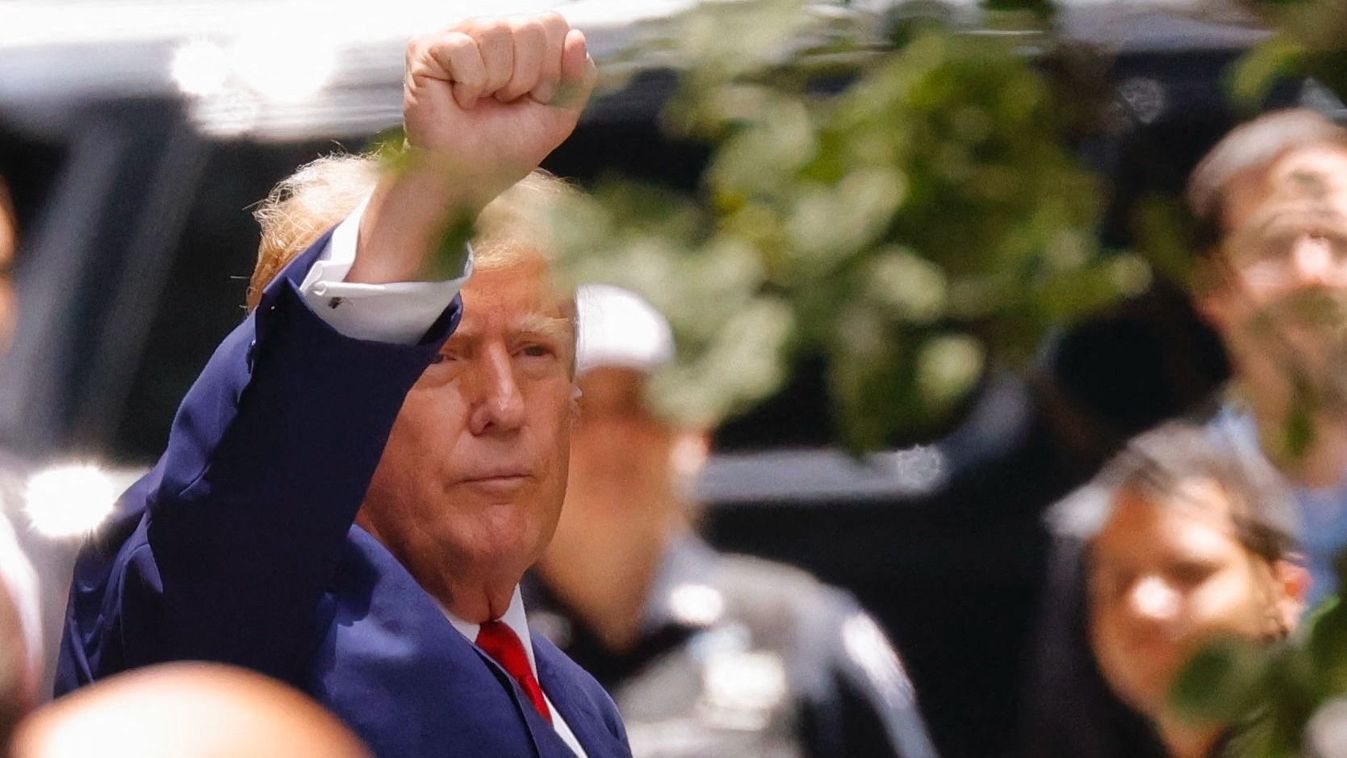 Former US President and Republican presidential candidate Donald Trump leaves Trump Tower in New York City on May 31, 2024. Donald Trump became the first former US president ever convicted of a crime after a New York jury found him guilty on all charges in his hush money case, months before an election that could see him yet return to the White House. (Photo by Kena Betancur / AFP)