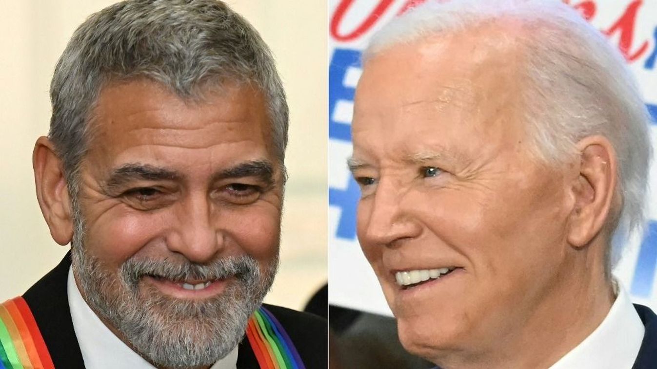 (COMBO) This combination of file pictures created on July 10, 2024 shows, US actor George Clooney (L)  in the East Room of the White House in Washington, DC, on December 4, 2022; and US President Joe Biden meeting union members in Washington, DC, on July 10, 2024. Biden suffered a stunning blow on July 10, 2024, when supporter Clooney urged him to drop his reelection bid, while party heavyweight Nancy Pelosi declined to back his candidacy. "I love Joe Biden," Clooney, who hosted a star-studded fundraiser with Biden just last month, wrote in the New York Times. "But the one battle he cannot win is the fight against time. (Photo by SAUL LOEB / AFP)