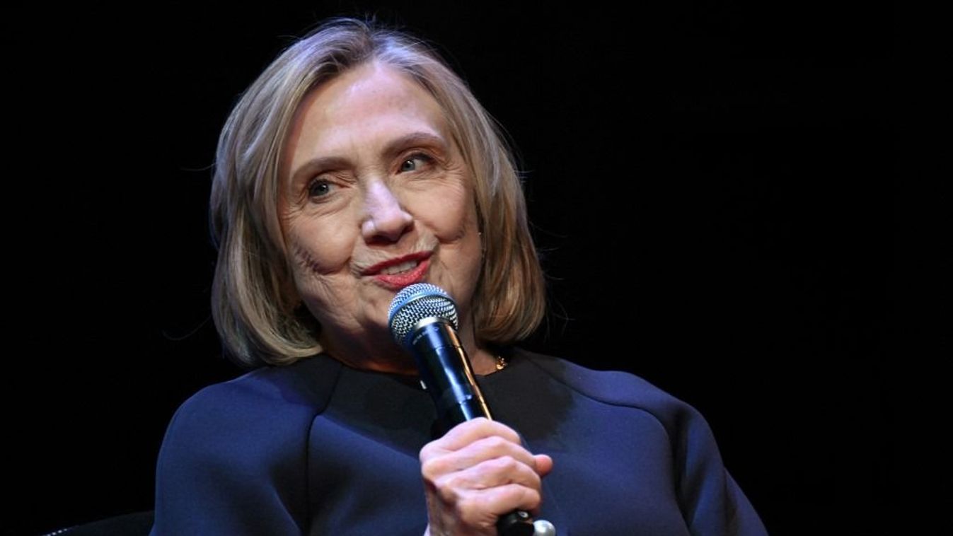 Cinema for Peace 202419 February 2024, Berlin: Hillary Clinton, former US Secretary of State, speaks at the Cinema for Peace "Special Evening with Hillary Clinton" at the Theater des Westens. Photo: Sebastian Christoph Gollnow/dpa (Photo by Sebastian Christoph Gollnow / DPA / dpa Picture-Alliance via AFP)