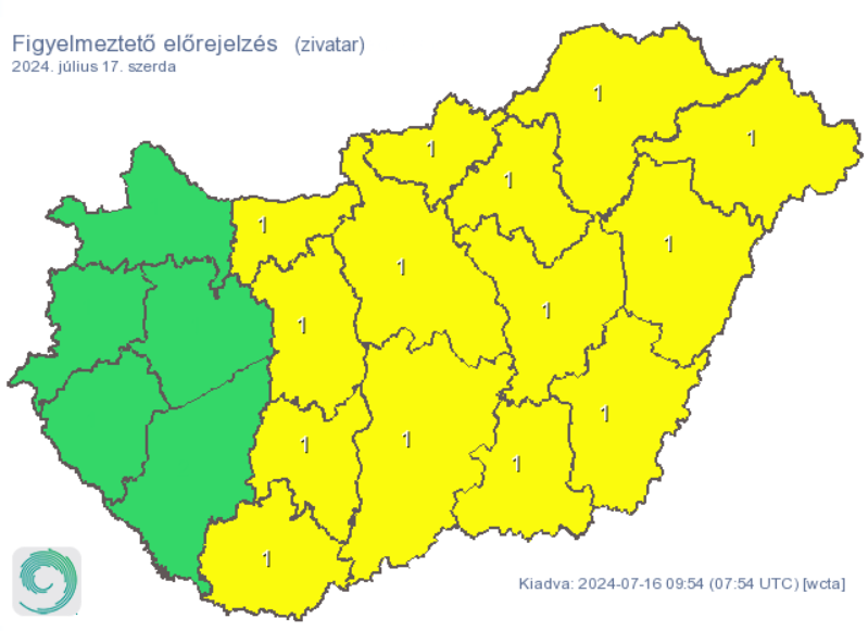 figyelmeztető előrejelzés, riasztás, időjárás, hőség, kánikula, eső, zápor, zivatar