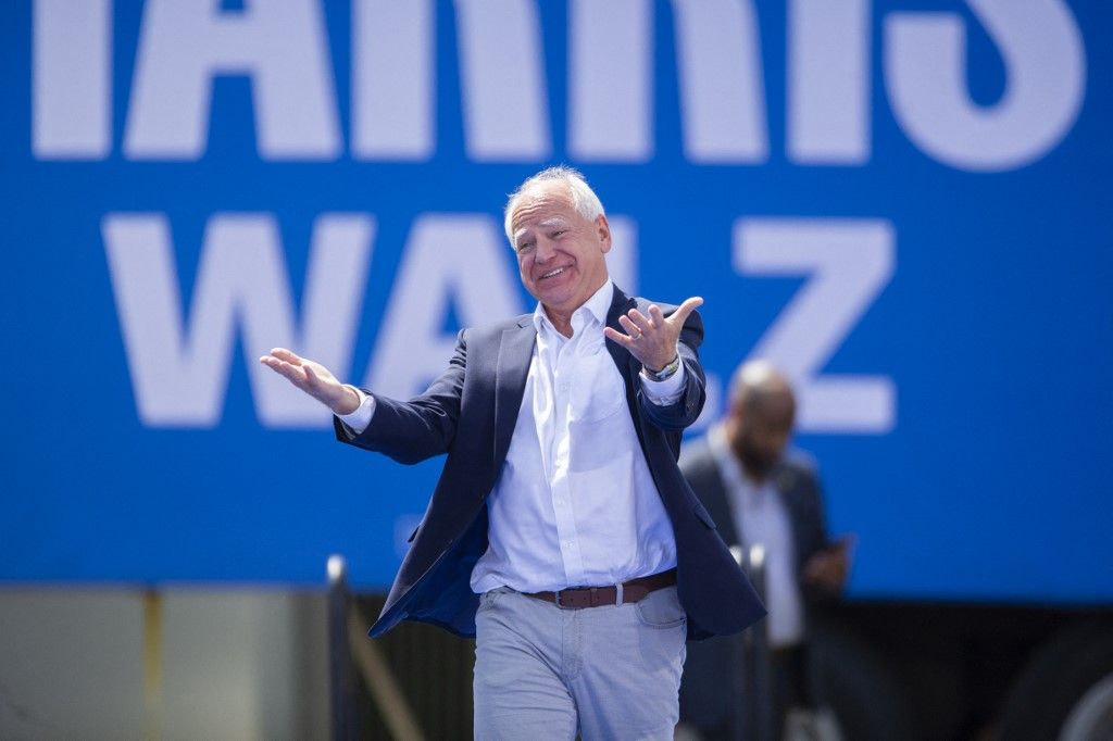 US Vice President Kamala Harris and Governor Tim Walz presidential campaign rally in Wisconsin